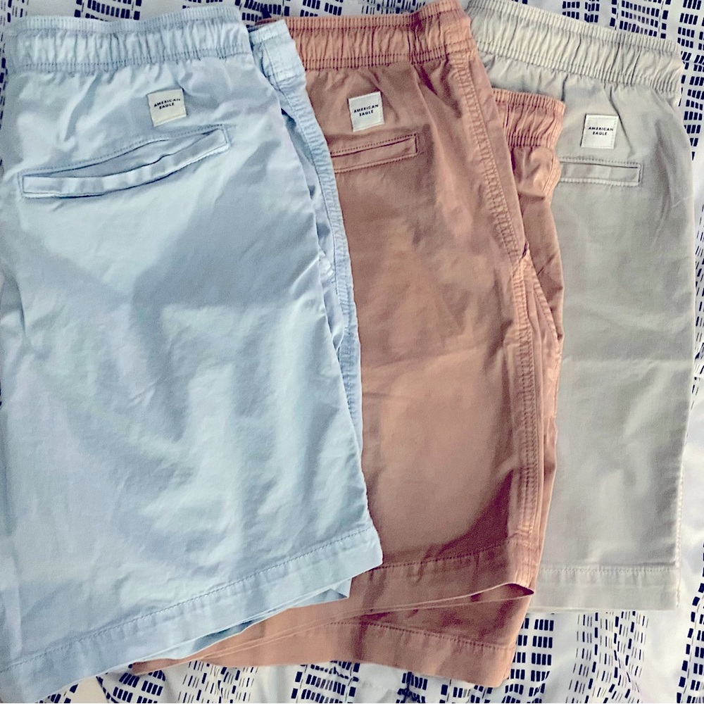 3 pairs of America Eagle flex fit shorts. Size Medium
